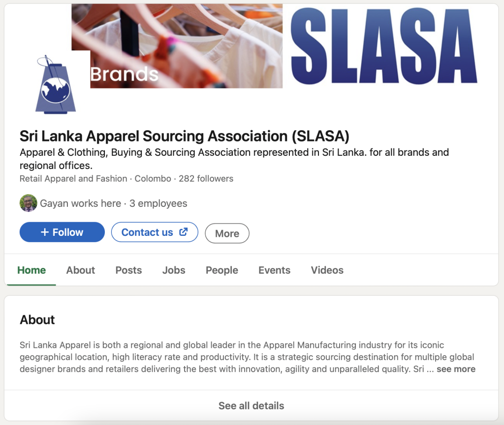SLASA LinkedIn Screenshot